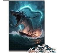 Puzzle per adolescenti da 1000 pezzi "Invasione di mostri", educativo e didattico, ideale come regalo per tutta la famiglia (dimensioni 50x75cm)