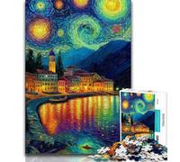 Puzzle per adolescenti da 1000 pezzi, Italia sotto il cielo notturno, per giochi educativi, giocattoli, regali per tutta la famiglia, 75x50cm
