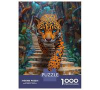Puzzle Per Adolescenti Da 1000 Pezzi Jaguar on Ancient Steps Puzzle Per Adolescenti Giocattolo Decorazione Da Parete Corsa Di Velocità Gioco Impegnativo Regali 38x26cm/1000pcs