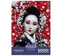 Puzzle Per Adolescenti Da 1000 Pezzi Japanese Geisha Ink Wash Puzzle Per Adulti Gioco Pratico Migliora La Memoria Interazione Genitore-figlio 38x26cm/1000pcs