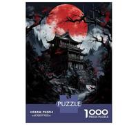 Puzzle Per Adolescenti Da 1000 Pezzi Japanese Pagoda with Full Moon-1 Puzzle Per Adulti Giocattolo Decorazione Da Parete Regali Per Donne Divertimento A Casa Attività, 70x50cm/1000pcs