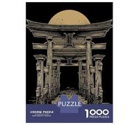 Puzzle Per Adolescenti Da 1000 Pezzi Japanese Torii Gate with Rising Sun Puzzle Per Adolescenti Gioco Per Famiglie Sfida Difficile Regali Unici Per Compleanno E Natale 70x50cm/1000pcs