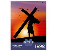 Puzzle Per Adolescenti Da 1000 Pezzi Jesus with Cross Puzzle Per Adulti Giochi Divertenti Sfida Difficile Regalo Di Compleanno, Regali, 52x38cm/1000pcs