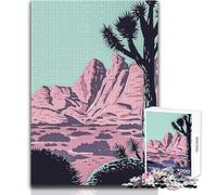 Puzzle per adolescenti da 1000 pezzi Joshua Tree Park National Goditi ore di relax tranquille e accoglienti Taglio netto Giocattolo durevole Gioco artigianale Dimensioni 38x52cm