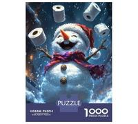 Puzzle Per Adolescenti Da 1000 Pezzi Joyful Snowman with Toilet Paper Puzzle Per Adulti Gioco Pratico Migliora La Memoria Ottimo Regalo Per I Giocatori 38x26cm/1000pcs