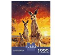 Puzzle Per Adolescenti Da 1000 Pezzi Kangaroo Family Sunset(2) Puzzle Per Adulti Gioco Pratico Migliora La Memoria Ottimo Regalo Per I Giocatori 70x50cm/1000pcs