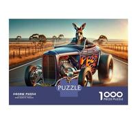 Puzzle Per Adolescenti Da 1000 Pezzi Kangaroo Hot Rod Road Trip Puzzle Per Adulti Giochi Rilassanti Decorazione Perfetta Gioco Stimolante Regali 38x26cm/1000pcs