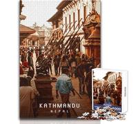 Puzzle per adolescenti da 1000 pezzi Kathmandu, analisi pratica del gioco e logica, regalo per compleanni, dimensioni 38x52cm