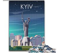 Puzzle per adolescenti da 1000 pezzi, Kiev, Ucraina, arte, apprendimento educativo, ideale come regalo per tutta la famiglia, 50x75cm