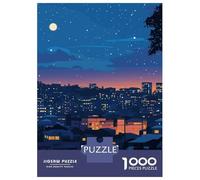 Puzzle Per Adolescenti Da 1000 Pezzi Kigali Rwanda Cityscape at Night Puzzle Per Adulti Gioco Pratico Assemblaggio Del Modello Sfida Educativa 38x26cm/1000pcs