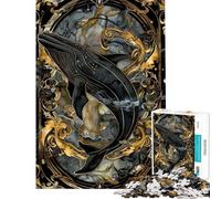 Puzzle per adolescenti da 1000 pezzi Kintsugi Balena gioco rompicapo per adulti regalo per donne ideale come regalo per tutta la famiglia (dimensioni 38x26cm)