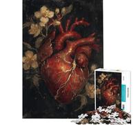 Puzzle per adolescenti da 1000 pezzi Kintsugi Cuore Spezzato Bellezza Rinata Puzzle per adolescenti Gioco pratico Decorazione da parete Difficile e stimolante (Dimensioni 50x75cm)