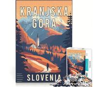 Puzzle per adolescenti da 1000 pezzi, Kranjska Gora in Slovenia, gioco per famiglie, divertimento a casa, regalo di compleanno, regalo di viaggio 38x26cm