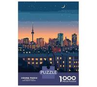 Puzzle Per Adolescenti Da 1000 Pezzi Kyiv, Ukraine Cityscape at Night Puzzle Giocattolo Decorazione Da Parete Migliora La Memoria Regali Per Amici E Familiari 52x38cm/1000pcs