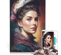Puzzle per adolescenti da 1000 pezzi "La donna pittrice" gioco impossibile rilassante e stimolante per la mente regalo per donne 38x26cm