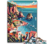 Puzzle per adolescenti da 1000 pezzi, la vivace costa italiana, aiuta il cervello a esercitare i giocattoli avvincenti per coltivare la pazienza, collezione di artisti, belle arti (dimensioni 38x52cm)