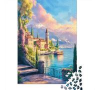 Puzzle Per Adolescenti Da 1000 Pezzi Lake Como Sunset Scene Puzzle Per Adulti Giocattoli Fai Da Te Analisi E Logica Divertimento Attività A Casa, 38x26cm/1000pcs