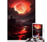 Puzzle per adolescenti da 1000 pezzi L'alba della luna di sangue giocattolo educativo regali di compleanno giochi divertenti attività divertenti a casa dimensioni 38x52cm