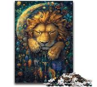 Puzzle per adolescenti da 1000 pezzi, leone, acchiappasogni, antistress, sfida difficile, adatto per la decorazione della scrivania, 26x38cm