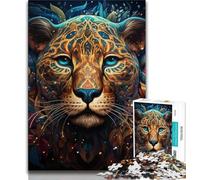 Puzzle per adolescenti da 1000 pezzi, leopardo africano, giocattolo educativo intellettuale decomprimente, gioco educativo per compleanno, Natale (75x50cm)