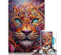 Puzzle per adolescenti da 1000 pezzi, leopardo africano, giocattolo educativo intellettuale decomprimente, gioco educativo per compleanno, Natale, 38x26cm