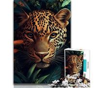 Puzzle per adolescenti da 1000 pezzi, leopardo della giungla, giocattolo educativo intellettuale decomprimente, gioco educativo per compleanno, Natale (75x50cm)