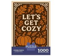 Puzzle Per Adolescenti Da 1000 Pezzi Lets Get Cozy Fall Illustration Puzzle Per Adulti Giocattoli Antistress Sfida Difficile Gioco Impegnativo Regali 70x50cm/1000pcs