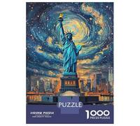 Puzzle Per Adolescenti Da 1000 Pezzi Liberty's Starry Night -1 Puzzle Per Adulti Gioco Pratico Migliora La Memoria Ottimo Regalo Per I Giocatori 70x50cm/1000pcs