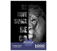 Puzzle Per Adolescenti Da 1000 Pezzi Lion Be Awesome Be Cool Puzzle Per Adulti Gioco Pratico Migliora La Memoria Interazione Genitore-figlio 70x50cm/1000pcs