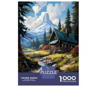 Puzzle Per Adolescenti Da 1000 Pezzi Log Cabin in The Woods Puzzle Per Adolescenti Giochi Rilassanti Corsa Di Velocità Manuale Per È Ideale Come Regalo 38x26cm/1000pcs