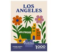Puzzle Per Adolescenti Da 1000 Pezzi Los Angeles And Hollywood Illustration Puzzle Giochi Divertenti Regalo Di Compleanno Offerta Come Regali Per Tutta La Famiglia 70x50cm/1000pcs