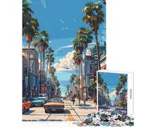 Puzzle per adolescenti da 1000 pezzi,Los Angelis Anime,giocattoli vintage per la decorazione della casa,regalo divertente,gioco pratico con poster abbinato e quiz,dimensioni del foglio 38x26cm