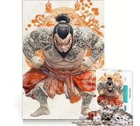 Puzzle per adolescenti da 1000 pezzi lottatore di sumo tatuato gioco impossibile rilassante e stimolante per la mente regalo per donne 50x75cm