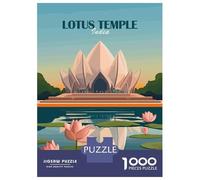 Puzzle Per Adolescenti Da 1000 Pezzi Lotus Temple India Puzzle Per Adolescenti Gioco Per Famiglie Migliora La Memoria Regali Di Natale E Compleanno 70x50cm/1000pcs