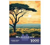 Puzzle Per Adolescenti Da 1000 Pezzi Maasai Mara Sunset Landscape Puzzle Per Adulti Giocattolo Decorazione Da Parete Regalo Decorativo Perfetto Per Amici E Familiari 52x38cm/1000pcs