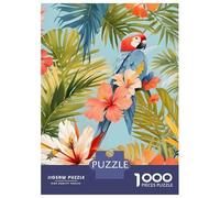 Puzzle Per Adolescenti Da 1000 Pezzi Macaw Tropical Solitude Puzzle Per Adolescenti Giocattoli Antistress Vacanze A Casa Passatempo Divertimento Attività A Casa, 52x38cm/1000pcs