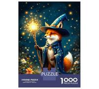 Puzzle Per Adolescenti Da 1000 Pezzi Magical Fox Wizard Art Print Puzzle Per Adulti Giocattoli Fai Da Te Analisi E Logica Divertimento Attività A Casa, 38x26cm/1000pcs