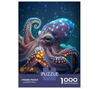 Puzzle Per Adolescenti Da 1000 Pezzi Magical Octopus Fantasy Puzzle Per Adulti Giochi Rilassanti Decorazione Perfetta Ottimo Regalo Per I Giocatori 70x50cm/1000pcs
