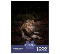 Puzzle Per Adolescenti Da 1000 Pezzi Majestic Lion in The Wild Puzzle Per Adulti Gioco Pratico Analisi E Logica Interazione Genitore-figlio 38x26cm/1000pcs