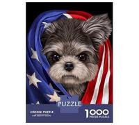 Puzzle Per Adolescenti Da 1000 Pezzi Maltese USA Patriot Puzzle Per Adulti Gioco Rompicapo Decorazione Per La Casa Interazione Genitore-figlio 52x38cm/1000pcs