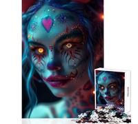 Puzzle per adolescenti da 1000 pezzi maschera cibernetica decorazioni per la casa giocattoli regali di Babbo Natale segreto giochi per famiglie aiuta l'esercizio del cervello dimensioni 50x75cm