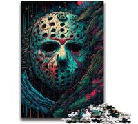 Puzzle per adolescenti da 1000 pezzi Maschera dell'assassino Difficile e stimolante con poster abbinato e foglio di quiz per età 14 50x75cm
