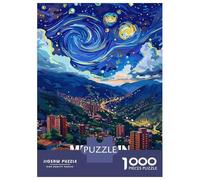 Puzzle Per Adolescenti Da 1000 Pezzi Medellin Colombia Starry Night Art Puzzle Per Adulti Giocattolo Decorazione Da Parete Migliora La Memoria Gioco Stimolante Regali 52x38cm/1000pcs