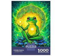 Puzzle Per Adolescenti Da 1000 Pezzi Meditating Frog with Cosmic Mandala Puzzle Per Adulti Giochi Divertenti Un'opera D'arte Interazione Genitore-figlio 70x50cm/1000pcs