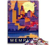 Puzzle per adolescenti da 1000 pezzi Memphis, difficili e stimolanti, con poster abbinato e foglio di quiz per età 14 anni (dimensioni 50x70cm)