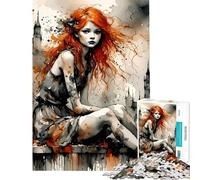 Puzzle per adolescenti da 1000 pezzi "Mi mancano i tuoi capelli rossi" Puzzle per adulti Gioco pratico per passare il tempo durante le vacanze a casa Regalo per tutta la famiglia (Dimensioni 50x75cm)