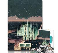 Puzzle per adolescenti da 1000 pezzi, Milano, aiuta il cervello ad allenarsi, giocattoli avvincenti per coltivare la pazienza e migliorare la memoria (75x50cm)