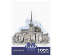 Puzzle Per Adolescenti Da 1000 Pezzi Mont Saint Michel Puzzle Per Adolescenti Giochi Rilassanti Corsa Di Velocità Manuale Per È Ideale Come Regalo 38x26cm/1000pcs