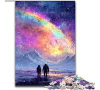 Puzzle per adolescenti da 1000 pezzi Monti arcobaleno, adatti a persone dai 14 anni in su Difficili da completare ma divertenti e spiritosi (dimensioni 50x75cm)