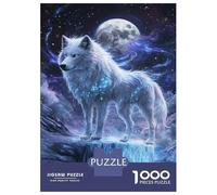 Puzzle Per Adolescenti Da 1000 Pezzi Moonlit Wolf's Glow -2 Puzzle Per Adulti Giochi Rilassanti Decorazione Perfetta Regali Unici Per Compleanno E Natale 38x26cm/1000pcs